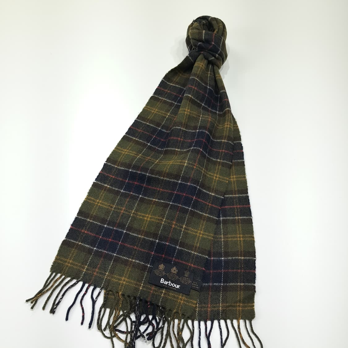 MX338 바버 올리브그린 타탄체크 램스울 목도리 머플러 상품이미지4