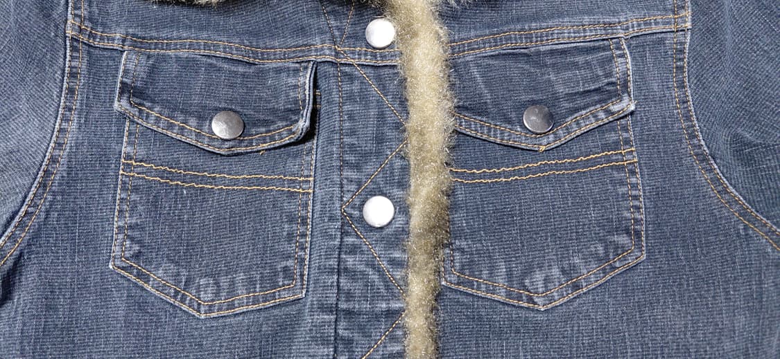 [S/무료배송] 이치오쿠 ICHIOKU 레오파드 퍼 데님 자켓 상품이미지3