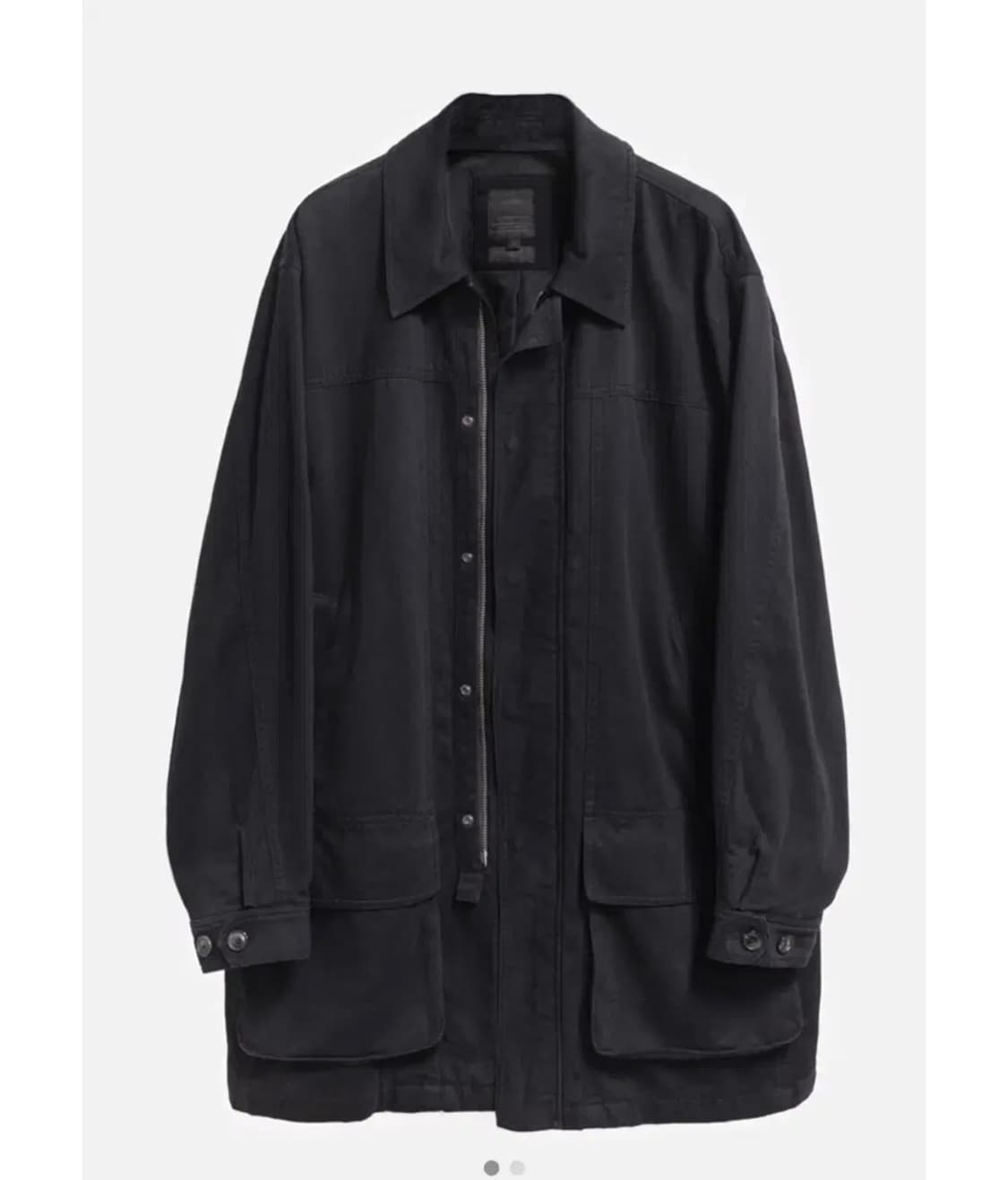 (2/M) 고낙 헤비 코튼 카코트 블랙 새상품 상품이미지1