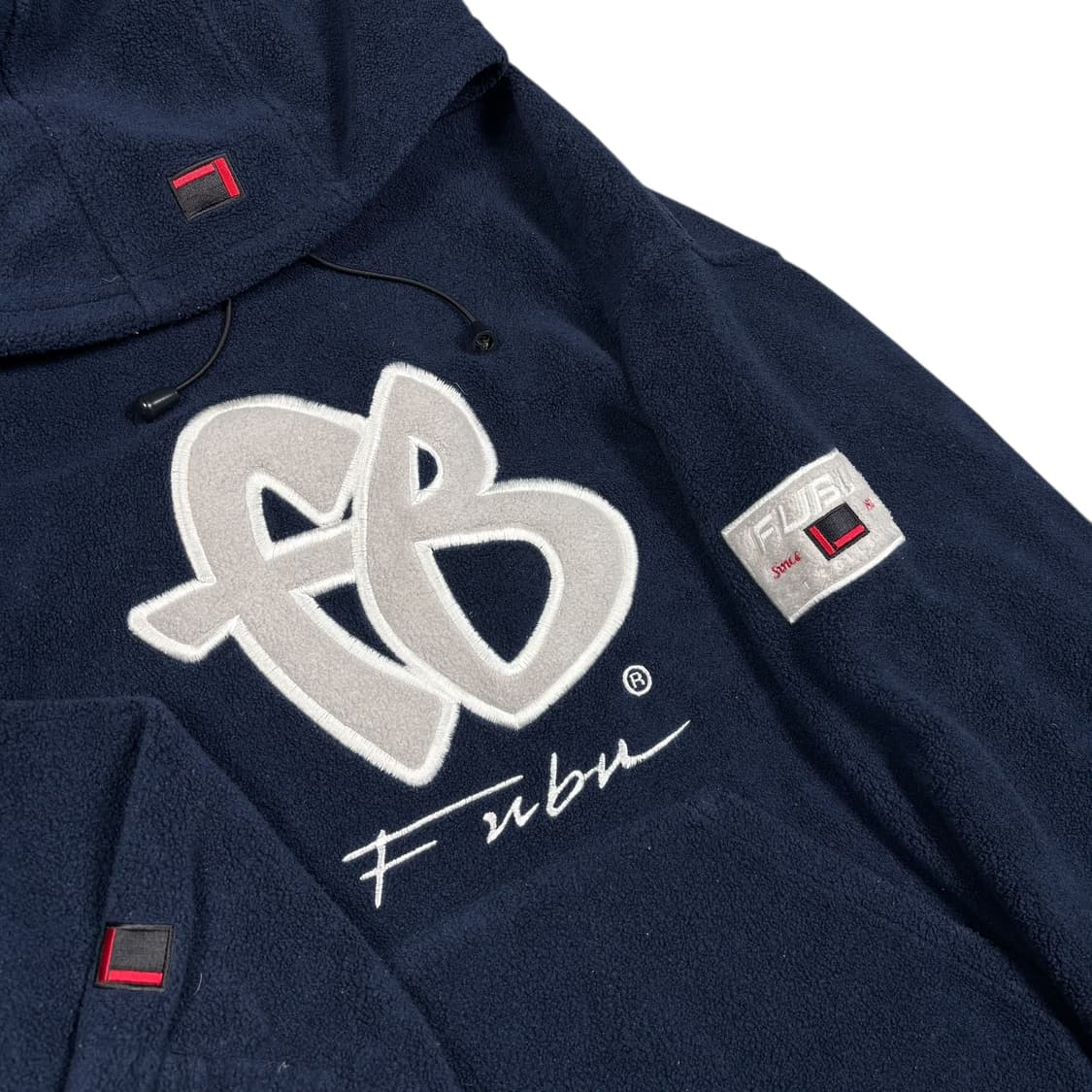 후부 네이비컬러 플리스 후드티 상품이미지2