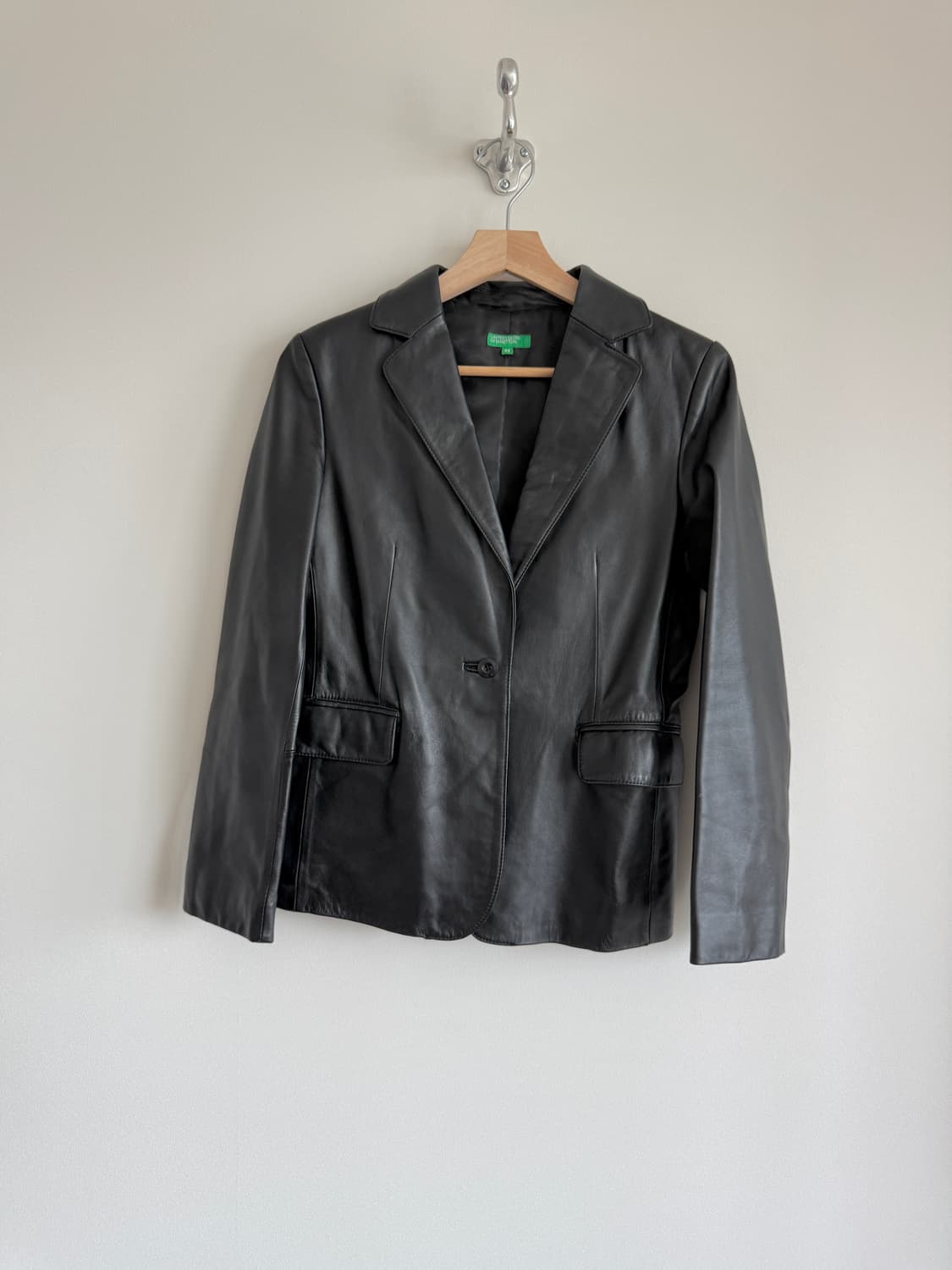 베네통(BENETTON) 램스킨 레더 자켓 상품이미지1
