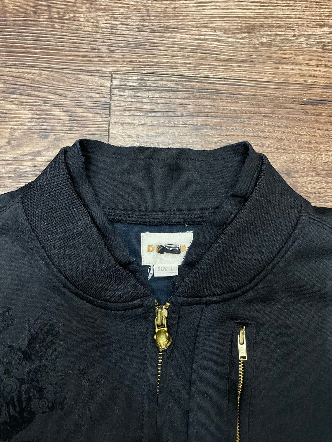 디젤 투웨이 드래곤 프린팅 트랙탑 집업 져지 자켓 블랙 상품이미지7