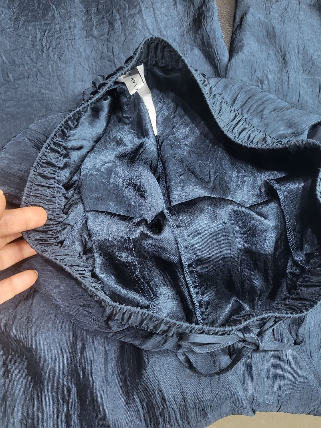 데렉램 뉴욕 밴드 스트링 와이드 팬츠 상품이미지5