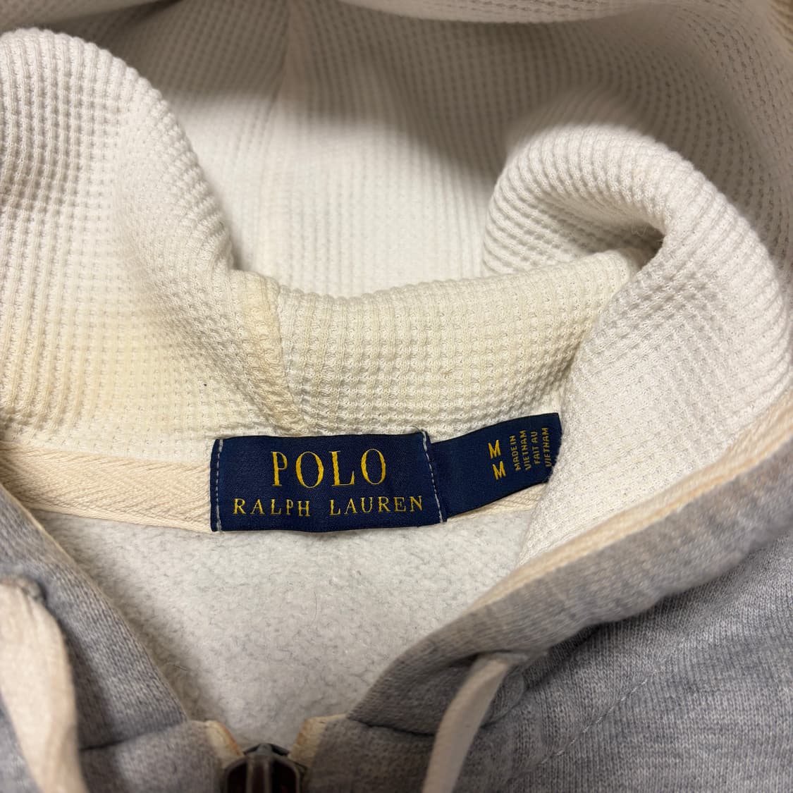 폴로 랄프로렌 버건디 포니 그레이 후드 집업 상품이미지3