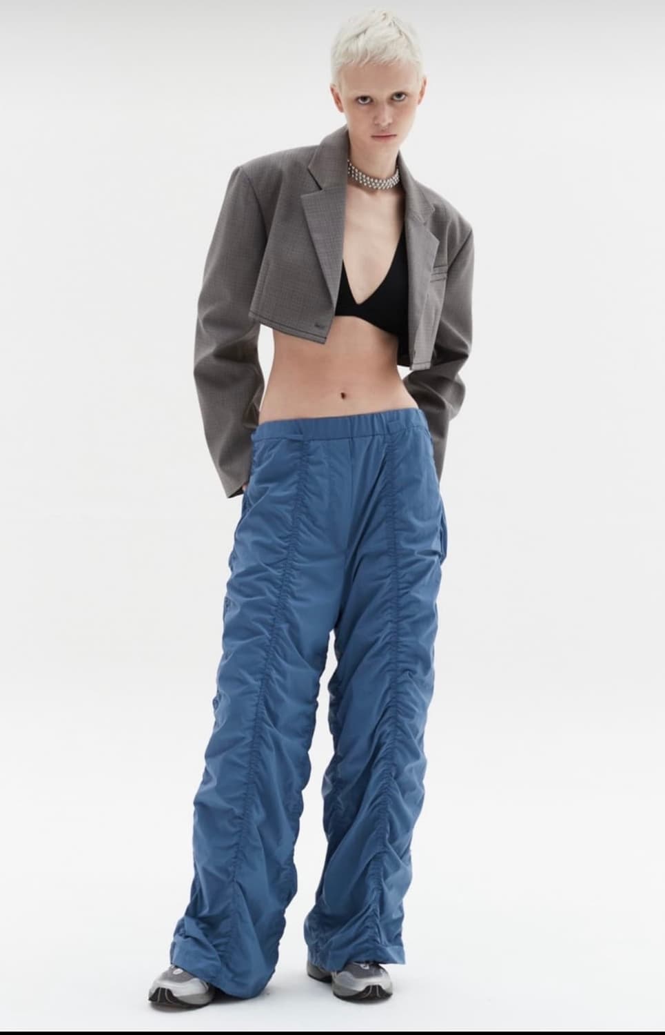 더일마 달리 셔링팬츠 블루 상품이미지1