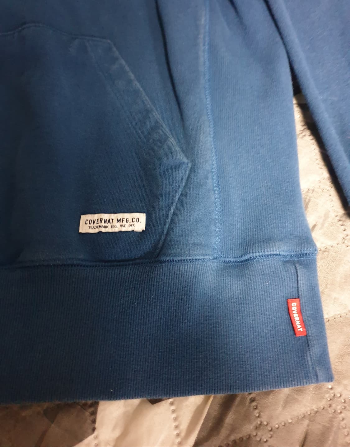 커버낫 혜비 코튼 C로고 자수 후드티 다크블루 (M) 상품이미지3