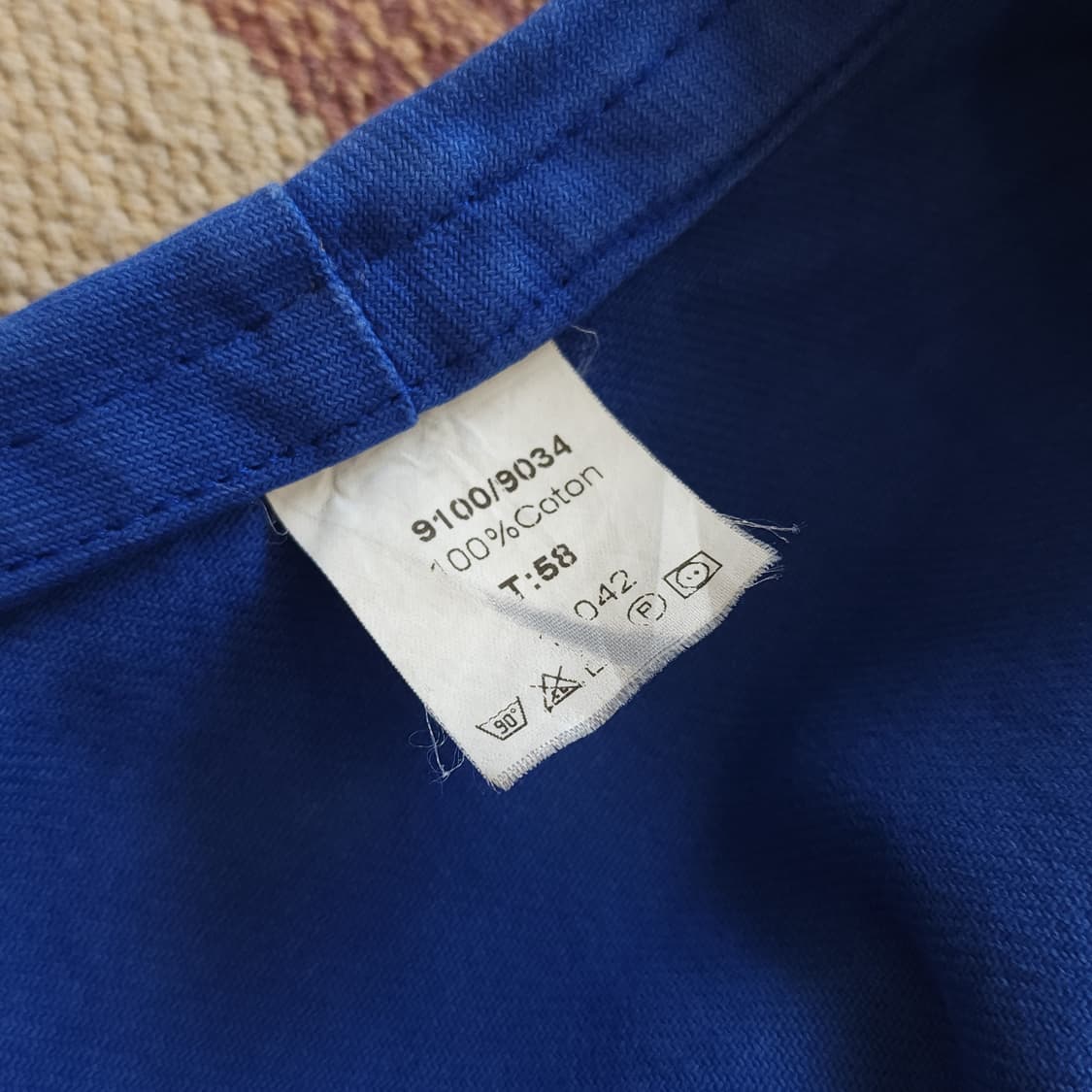 80s 프렌치 워크자켓 프렌치자켓 블루 빅사이즈 워크자켓 58 상품이미지9