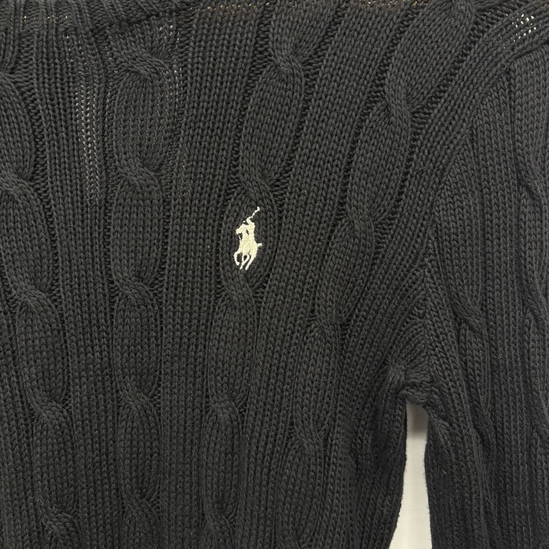 폴로 랄프로렌 블랙 꽈배기 니트 긴팔 여S 상품이미지2