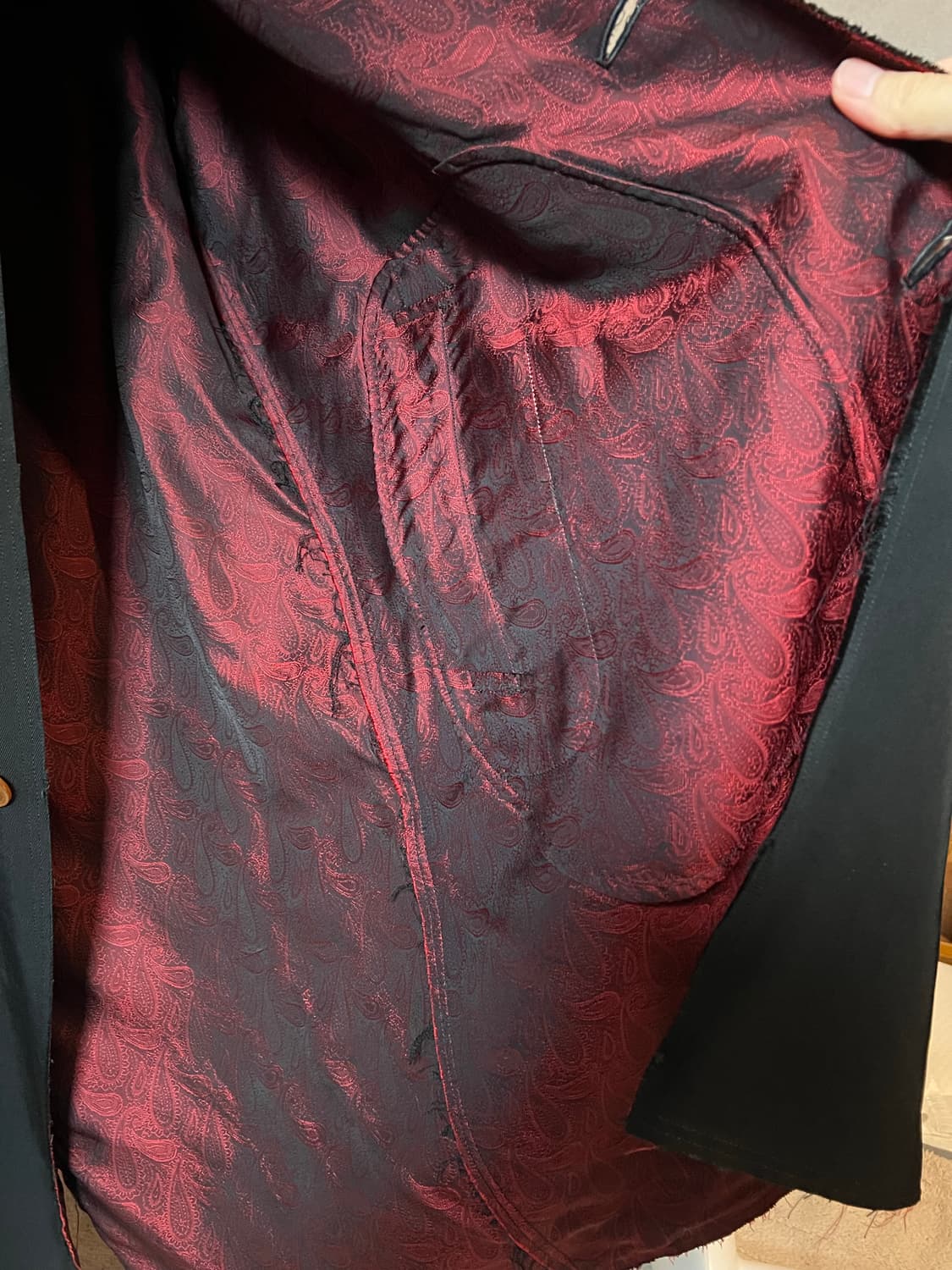 블랙 꼼데가르송 큐프라 코트 상품이미지3