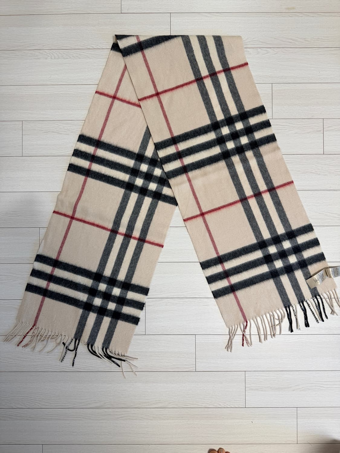 버버리 체크 캐시미어 머플러 스톤 상품이미지2