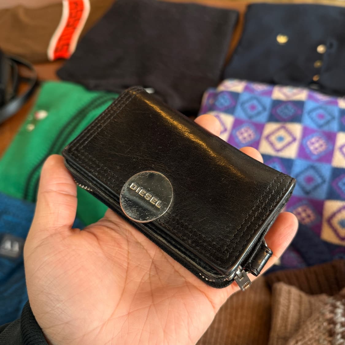 디젤 리얼레더 월렛 베이스 키링 루프 상품이미지1