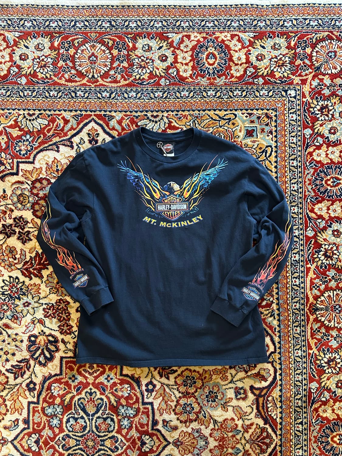  00s 할리데이비슨 "Twin Flame Eagle" - XL 상품이미지1