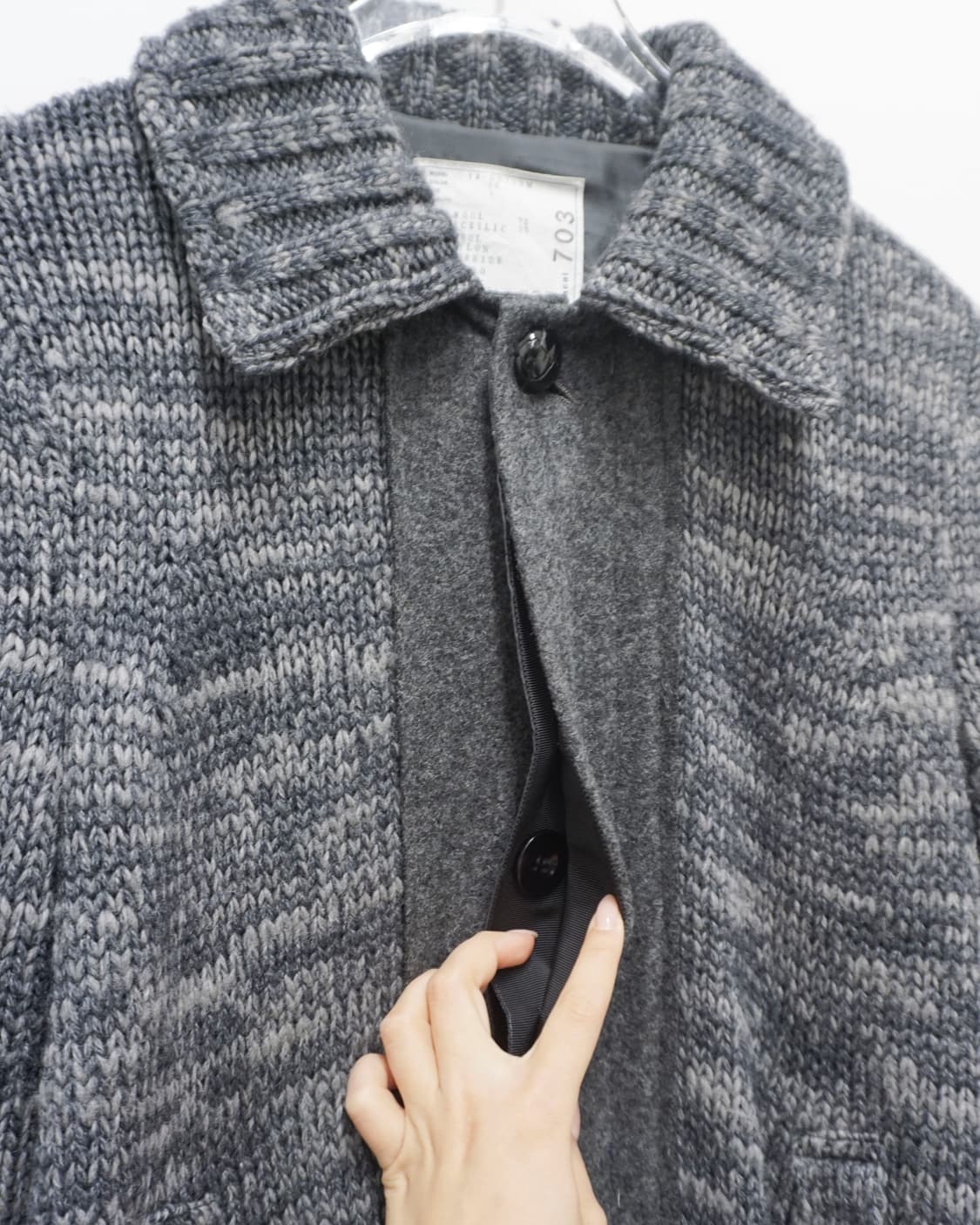 SACAI wool mix knit coat  상품이미지7