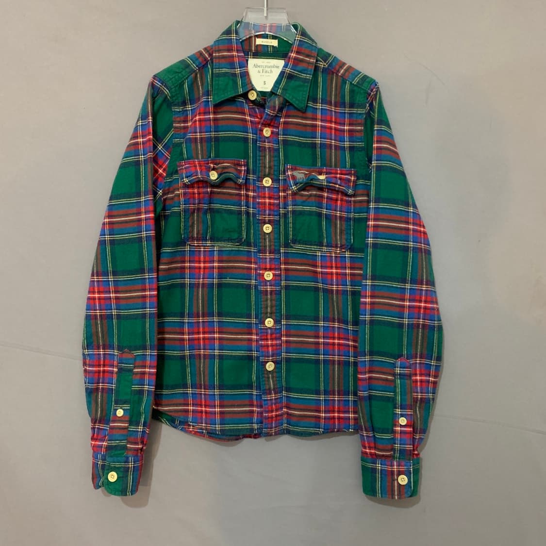 S 아베크롬비 머슬핏 플란넬 체크 셔츠 남방 상품이미지1