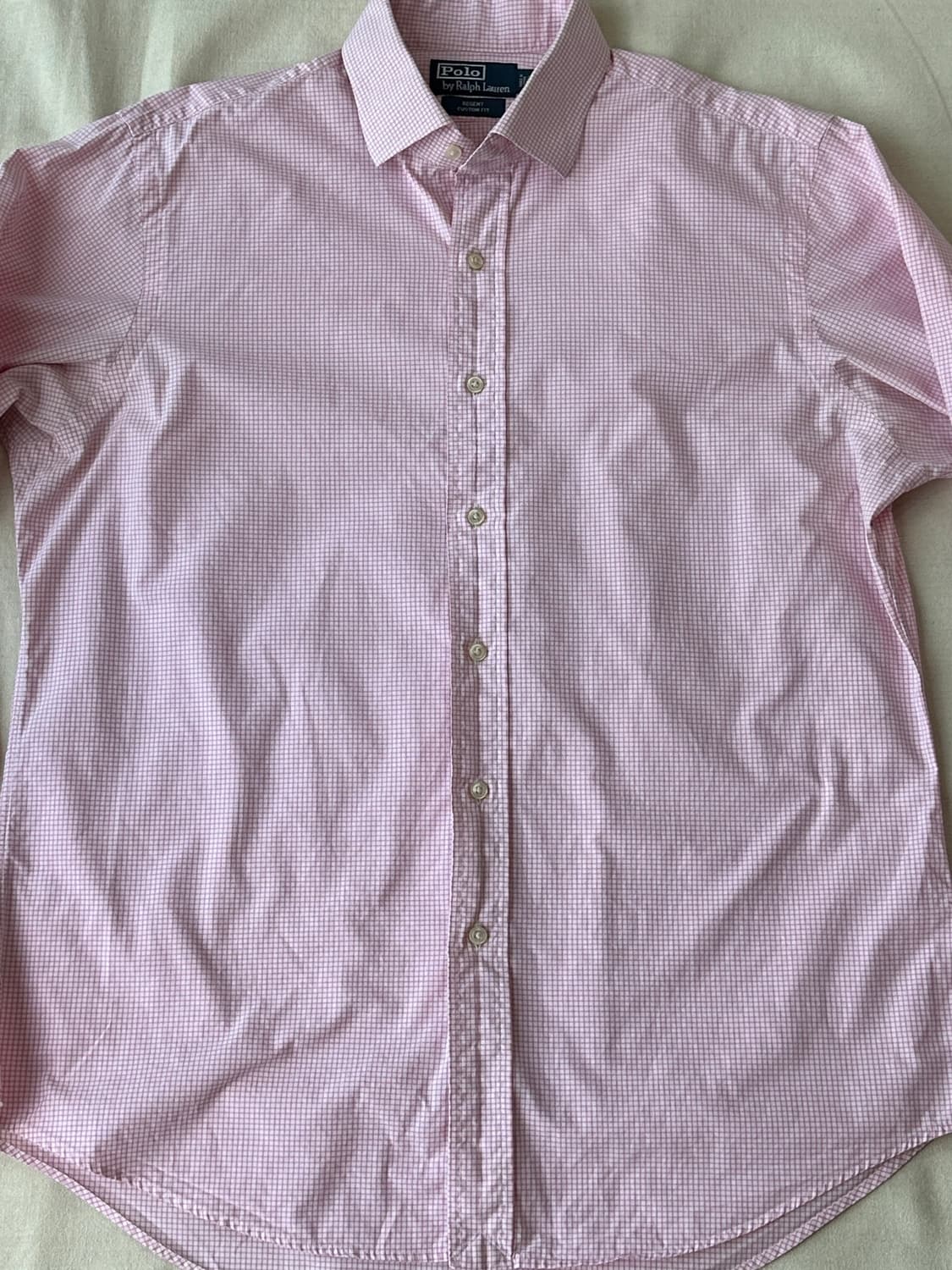 폴로 랄프로렌 핑크 깅엄 체크 포플린 셔츠 16 1/2 상품이미지2