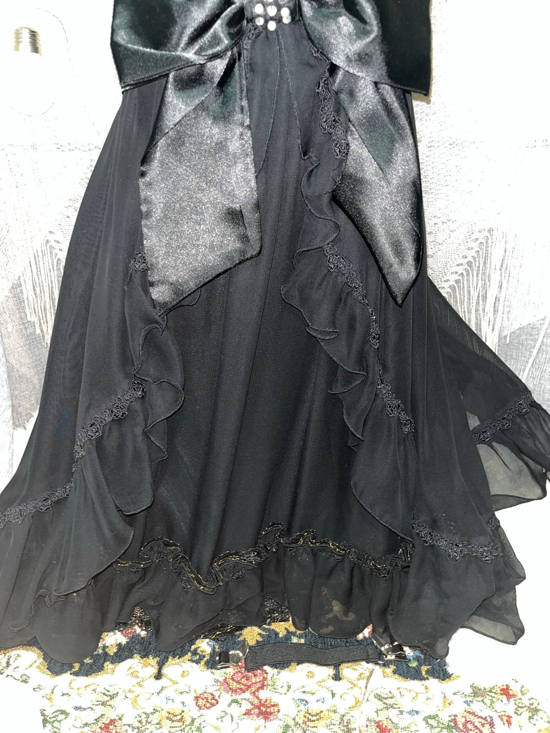 고딕 고스 레이스 핀터깔 페어리 미사깔 갸루 원피스 상품이미지3