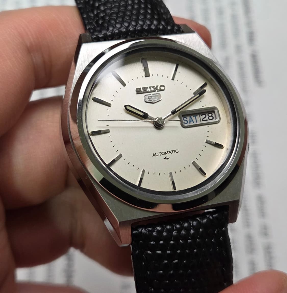 레어] 빈티지 세이코 오리지널 화이트린넨판 각러그 7009 오토매틱  상품이미지4