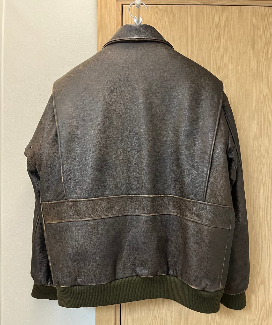 빈티지 가죽 봄버 자켓 상품이미지4