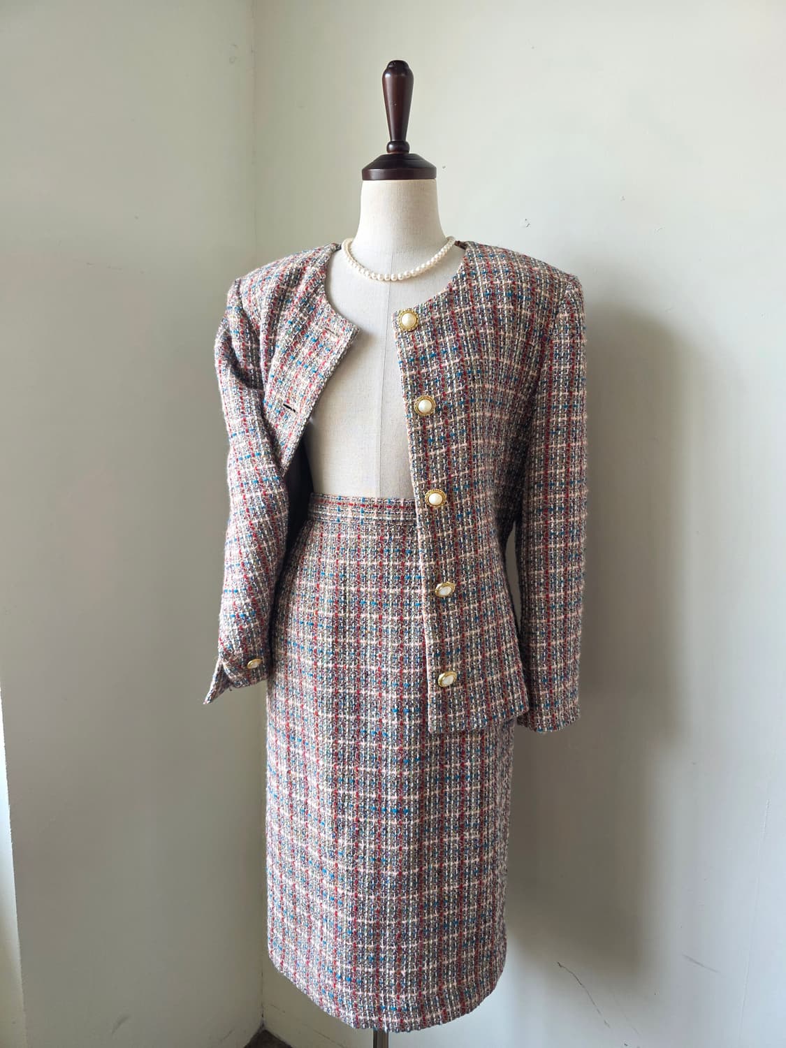 부클 트위드 셋업 상품이미지1