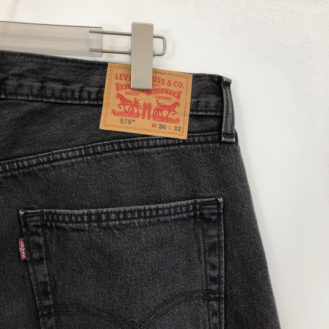 리바이스 578 배기 블랙데님진 36 인치 상품이미지4