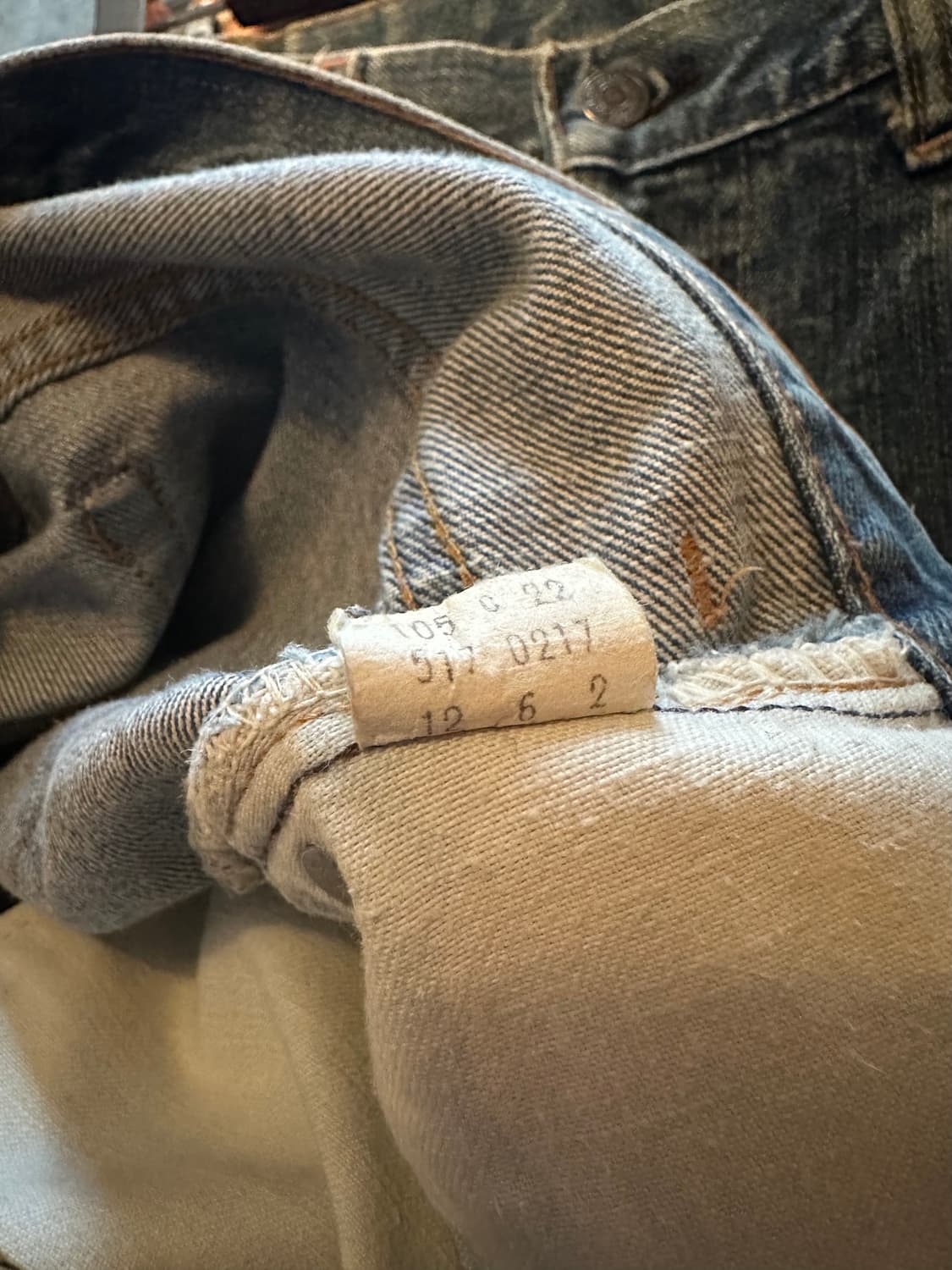 70s USA 빈티지 리바이스 517 66전기 부츠컷 데님 팬츠 상품이미지6