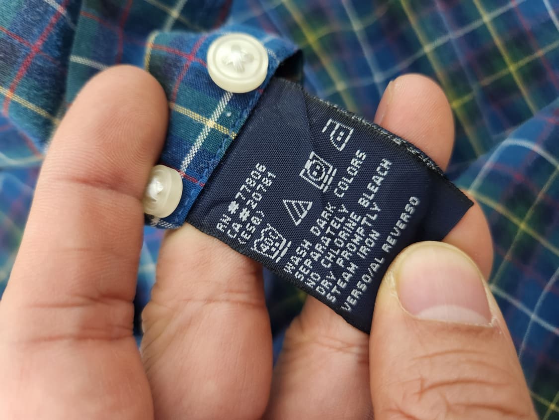 타미힐피거Tommy 코튼 체크 셔츠 M - S168 상품이미지6