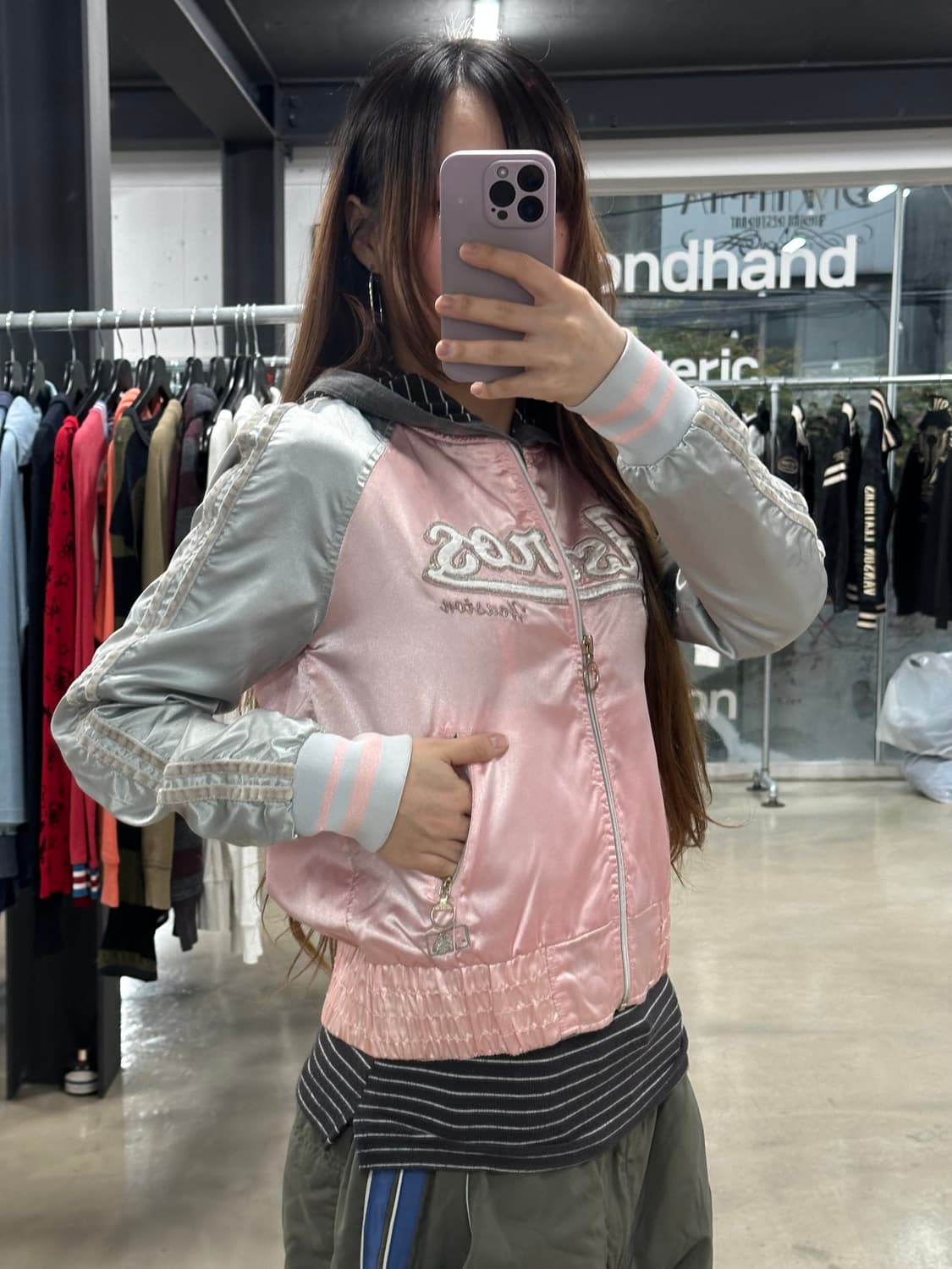 MLB Y2K 회핑 글리터 바시티자켓 상품이미지2