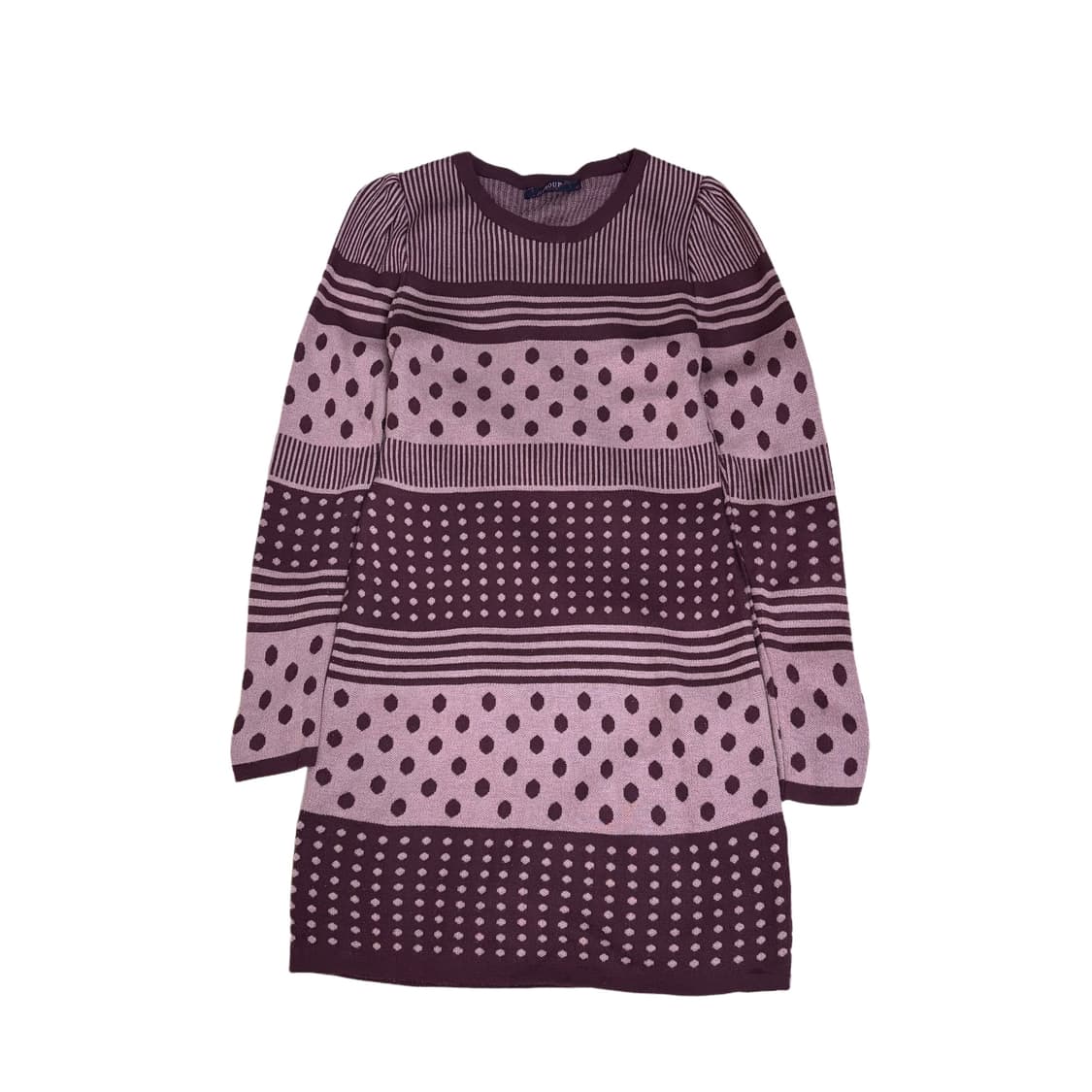 빈티지 Soup 핑크 도트 스트라이프 니트 원피스 상품이미지2