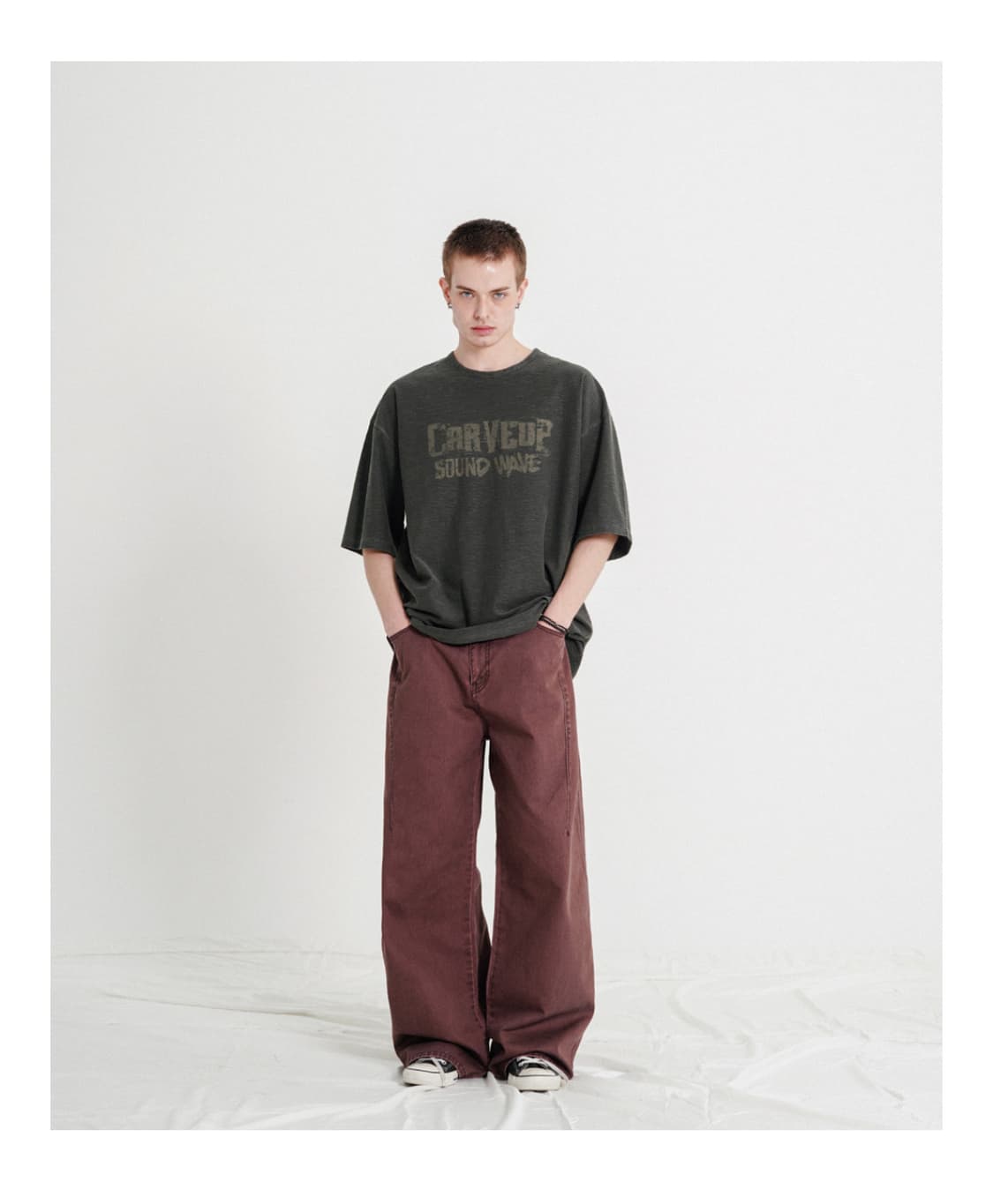 에즈카톤 코스 위시드 코튼팬츠 버건디 상품이미지4