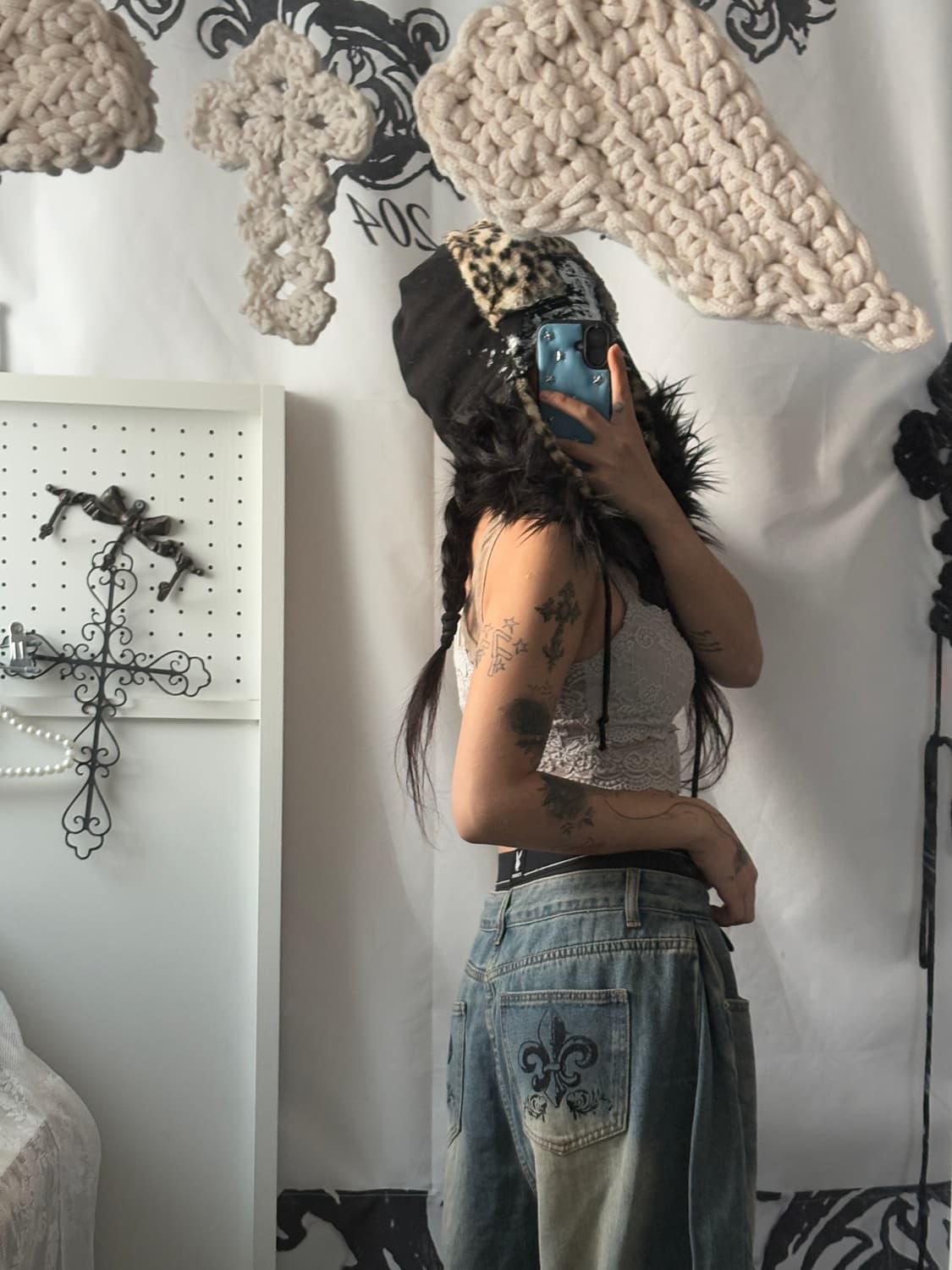 • denim hurt printed wide pants  상품이미지6