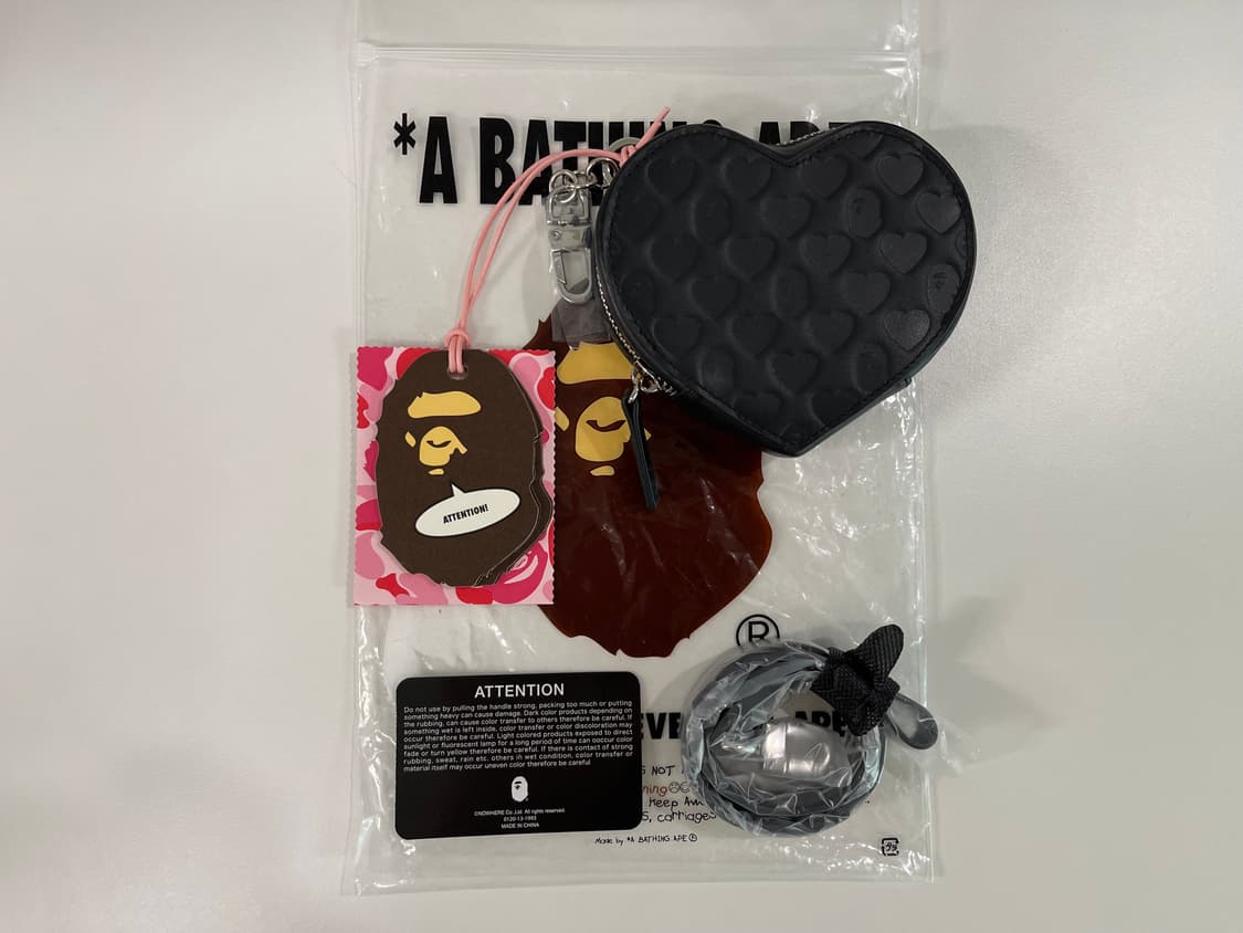 베이프 Bape 하트 파우치 블랙 상품이미지6