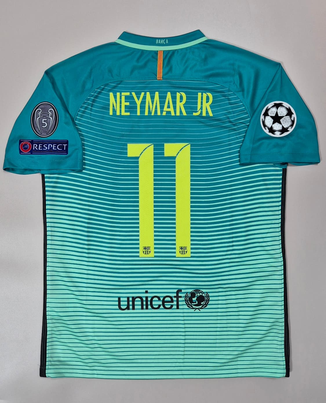 16-17 바르셀로나 써드킷 네이마르 유니폼 L 상품이미지1