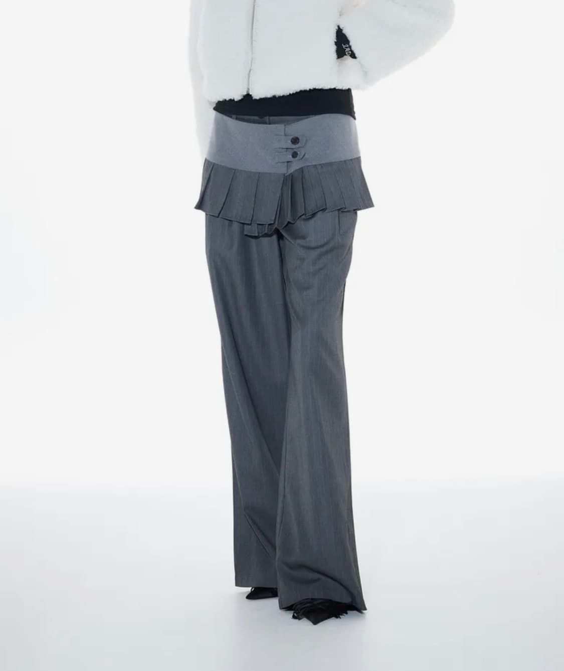 L14 PLEATS WRAP SET(GRAY) 상품이미지2