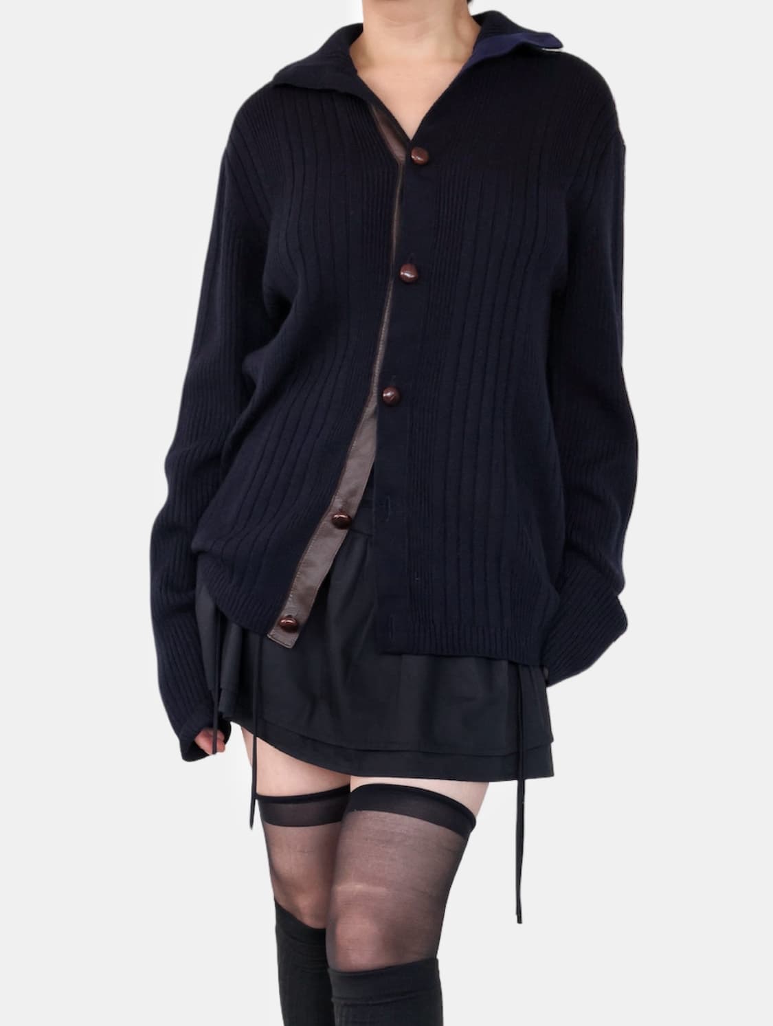 SHIPS Navy Wool Knit Cardigan 상품이미지4