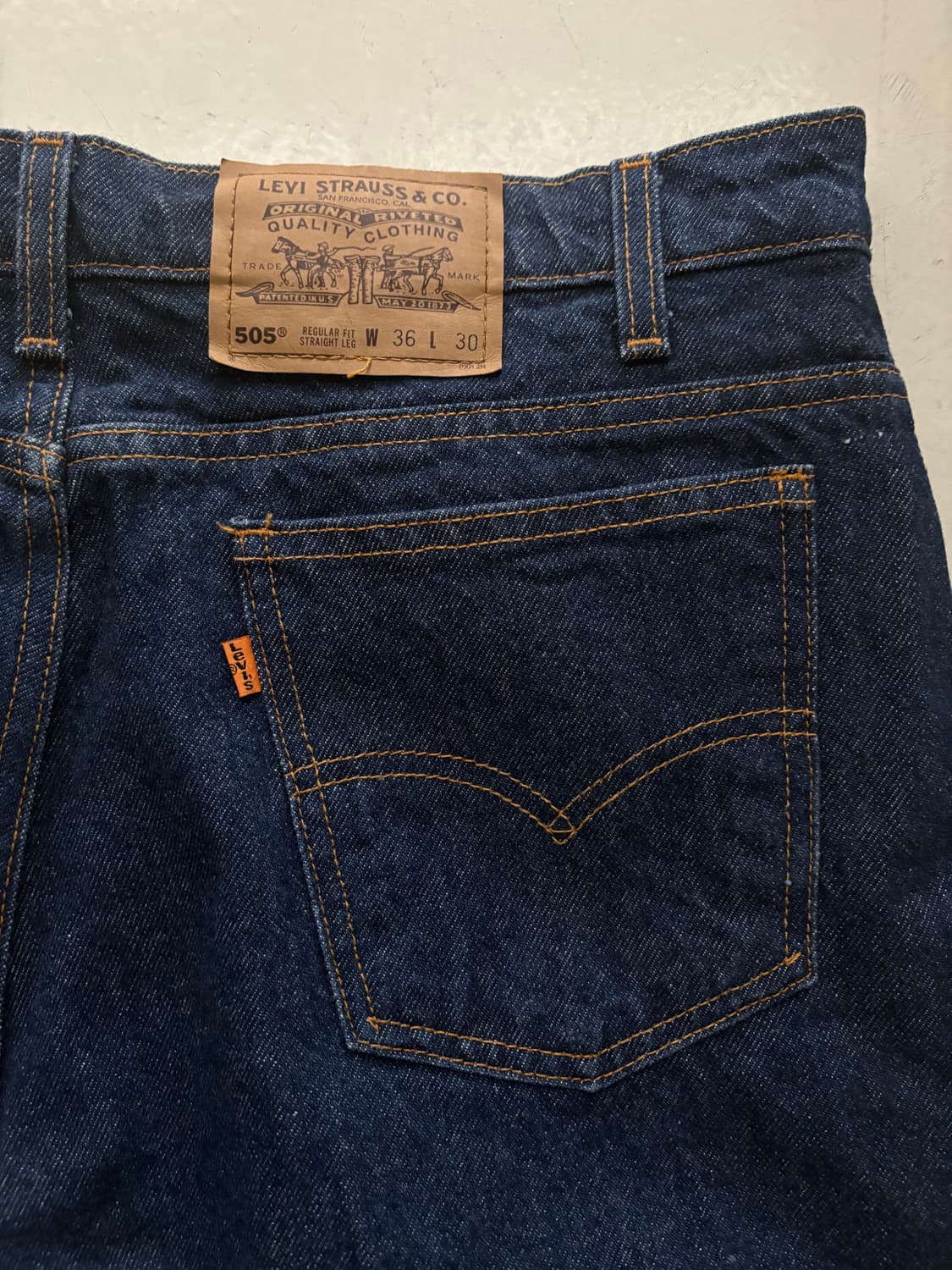 90‘s vtg Levi’s 505 Orange tab denim 상품이미지7