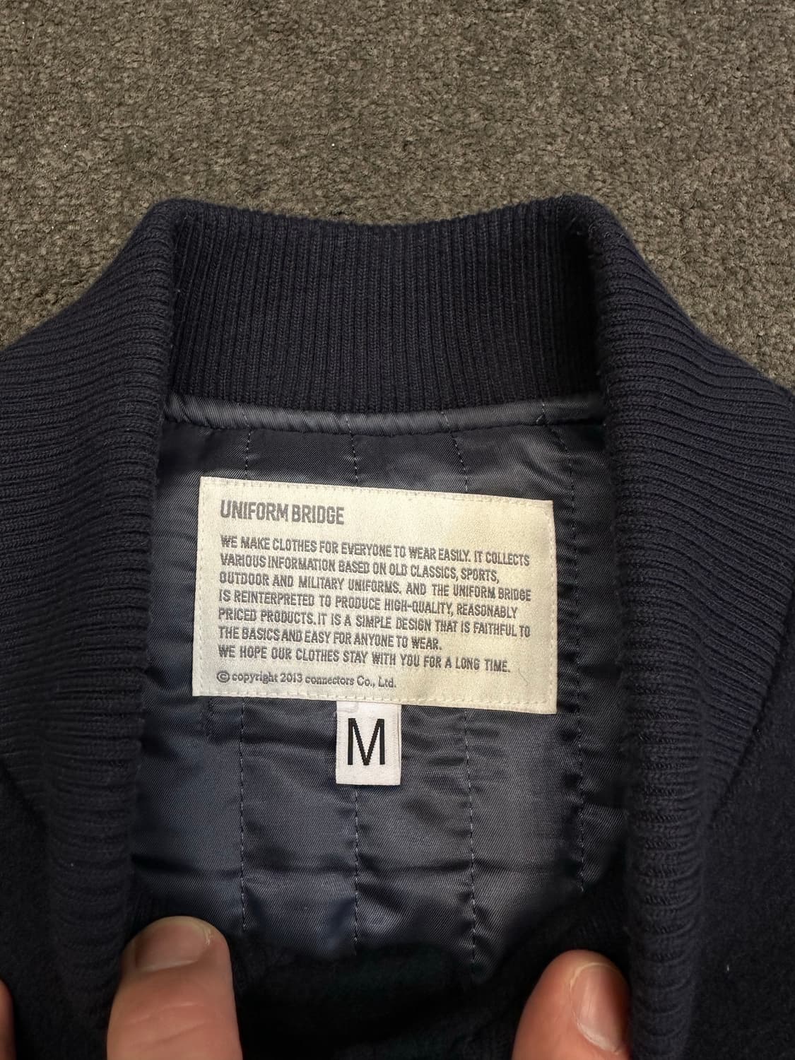 유니폼브릿지 바시티 자켓 네이비 M 상품이미지4