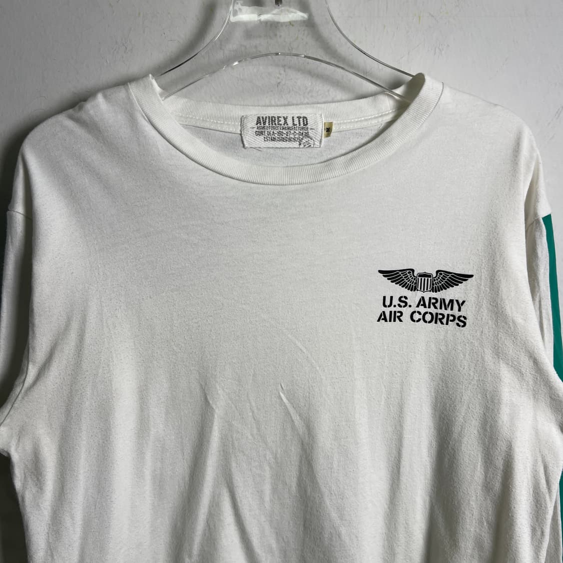 Avirex 아비렉스 화이트 코튼 롱슬리브 M 상품이미지4