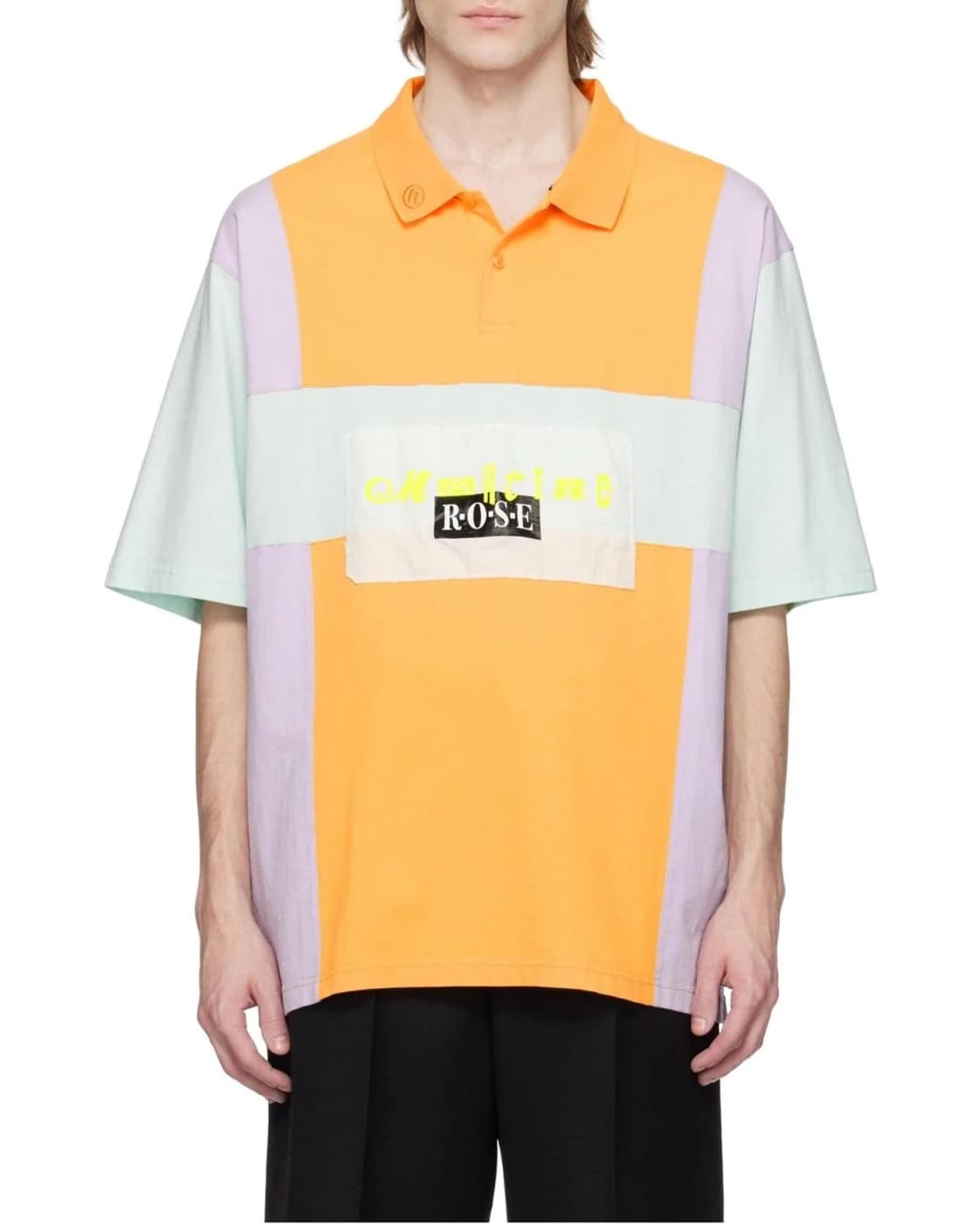 Martine Rose — Orange Panelled Polo 상품이미지3