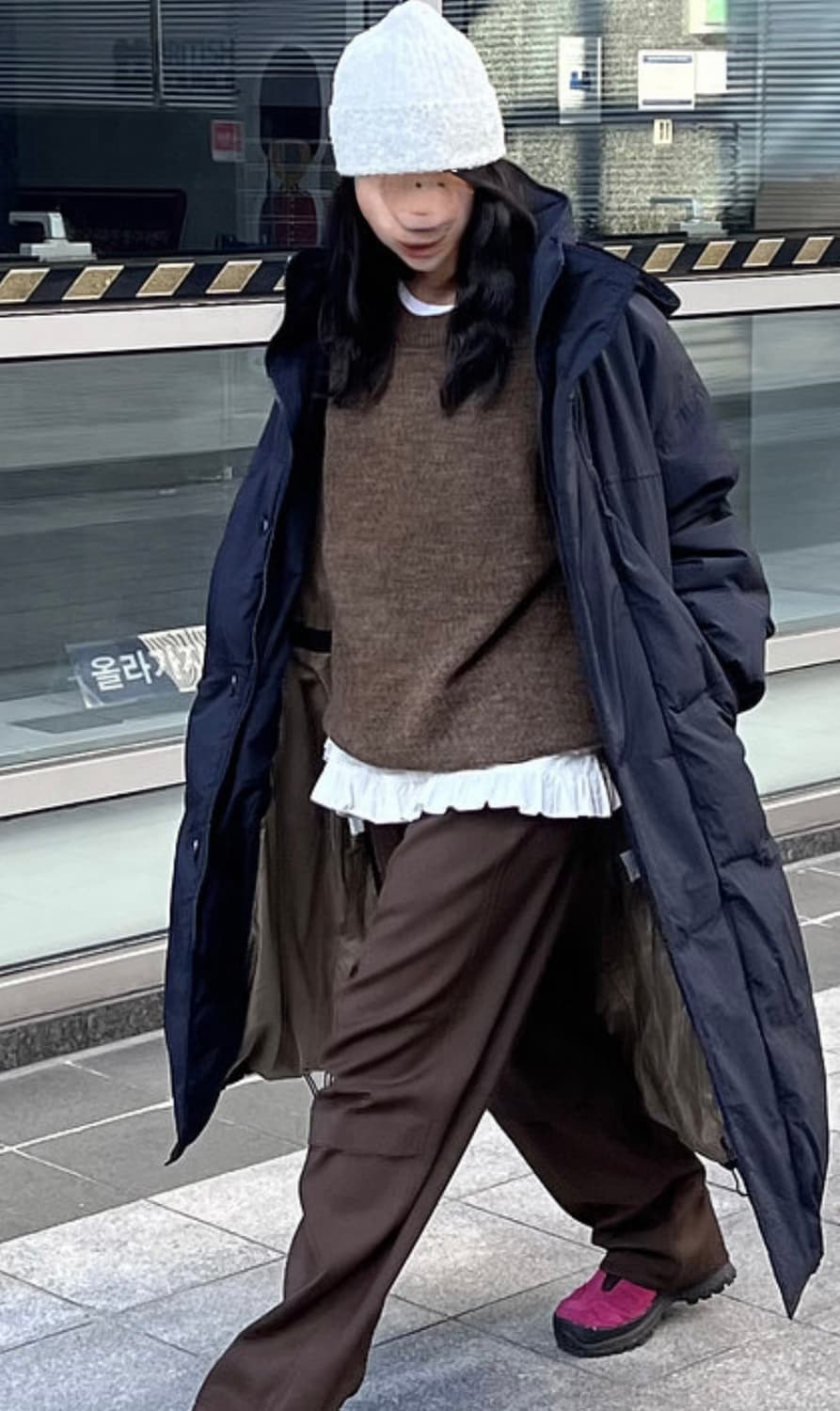 STUDIO TOMBOY 후드 롱다운 점퍼_그레이_S size 상품이미지3