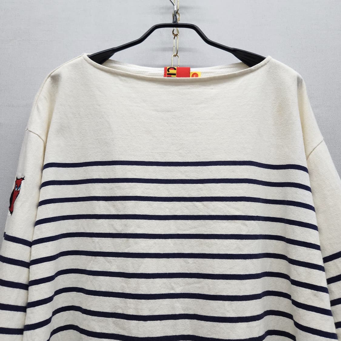 럭키슈에뜨 부엉이로고 와펜 스트라이프 긴팔 F(L) 상품이미지3