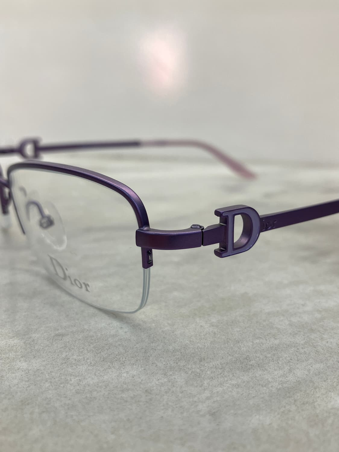 디올 Dior 바이올렛 소프트 스퀘어 반무테 메탈 안경 상품이미지8