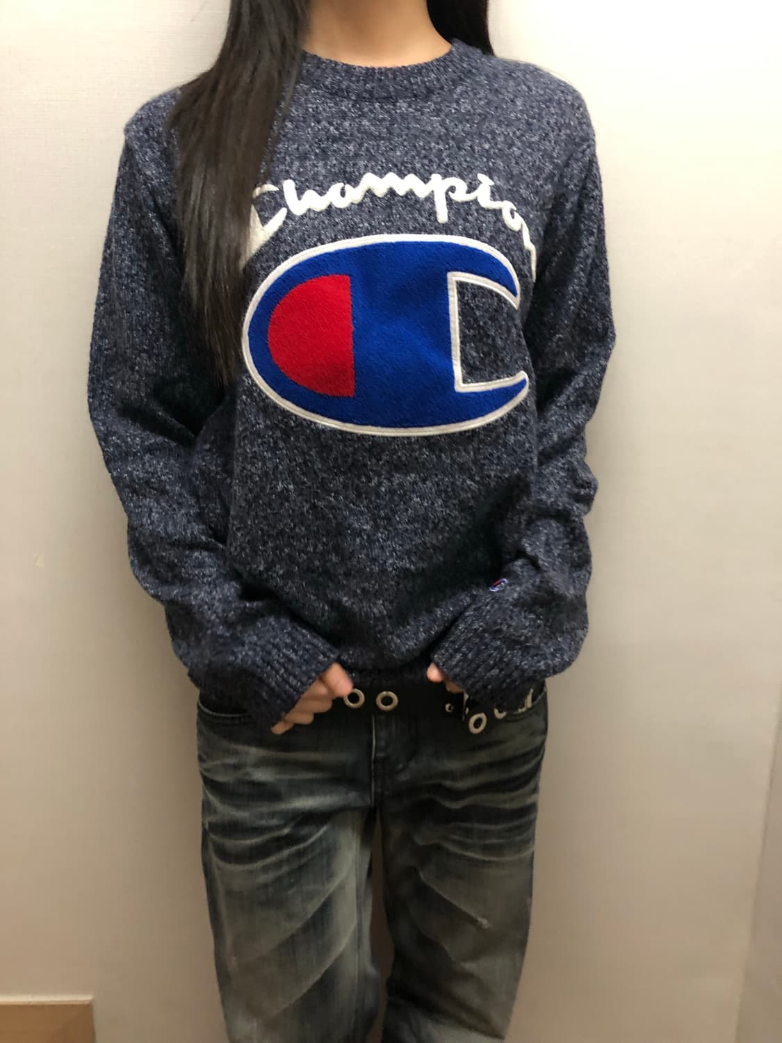 빈티지 챔피온 그레이 니트 상품이미지4