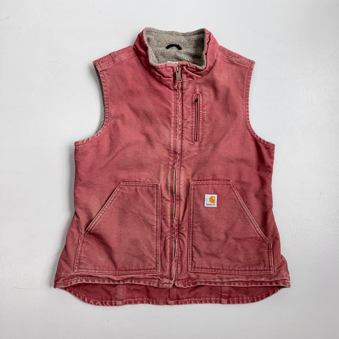 칼하트 OG 핑크 덕캔버스 워크 베스트 조끼 상품이미지2