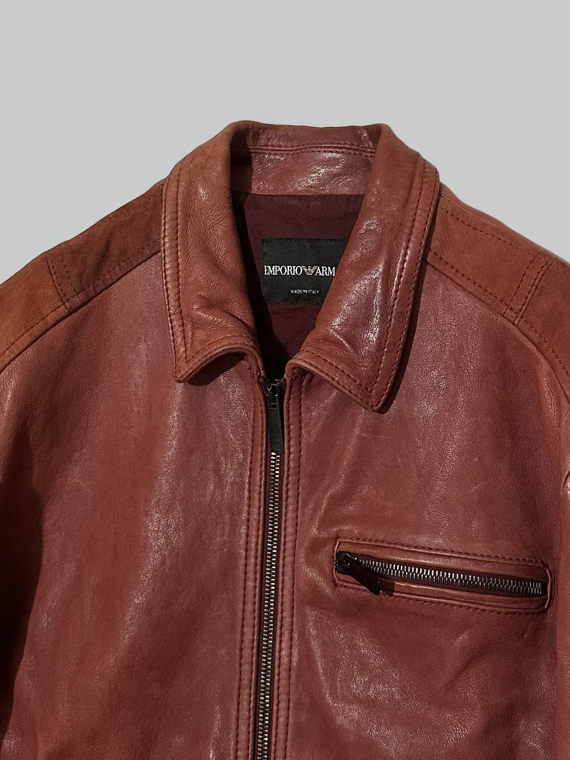 알마니 레더 자켓 상품이미지7