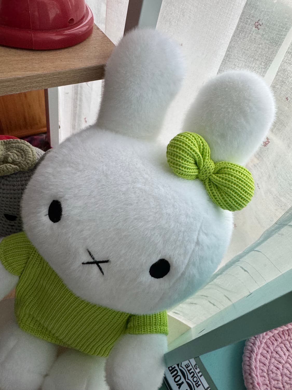 중대형 48cm 미피 멜라니 토끼 인형 그린 니트 땍있음 상품이미지8