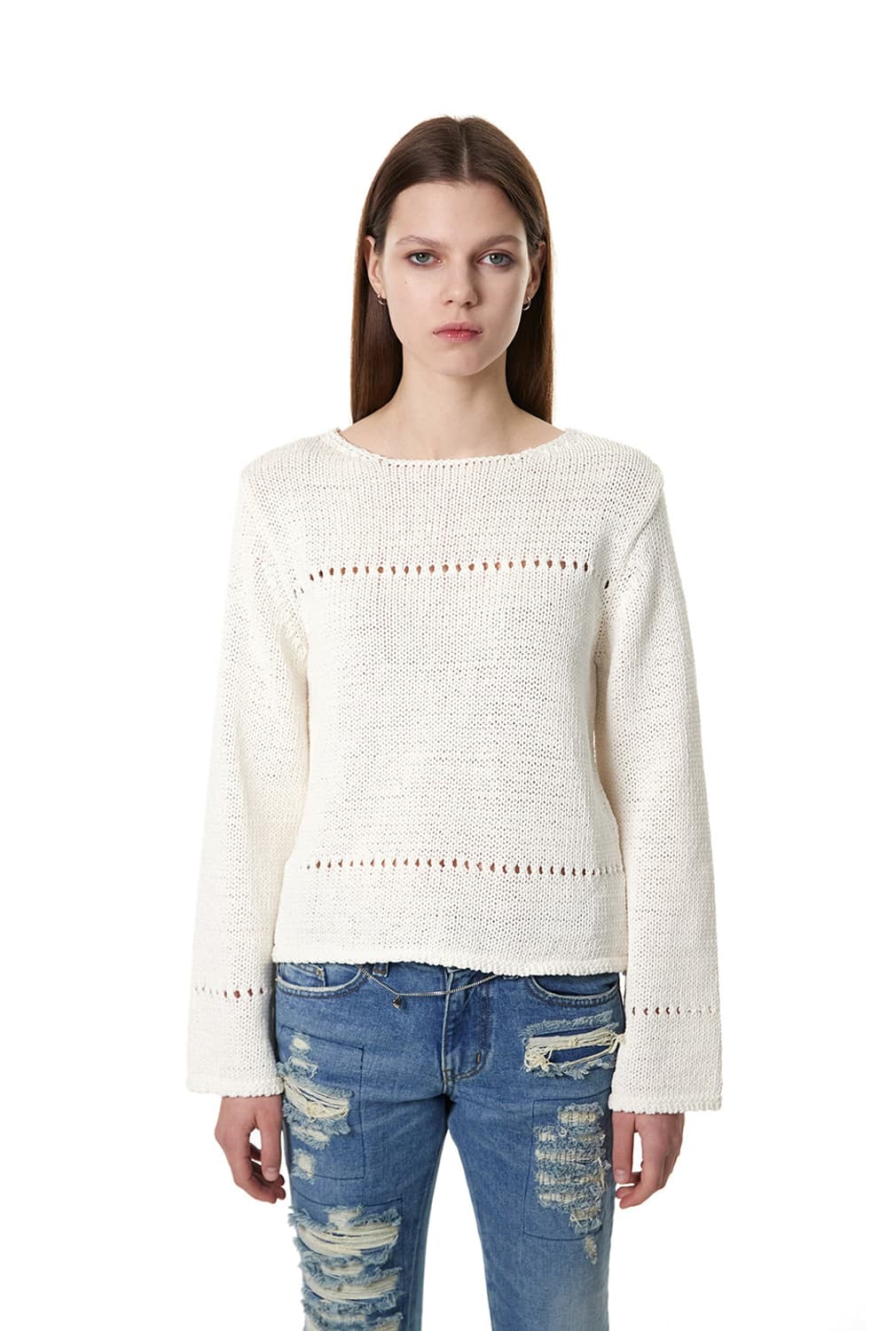 cerric round scotch knit / ivory 상품이미지3