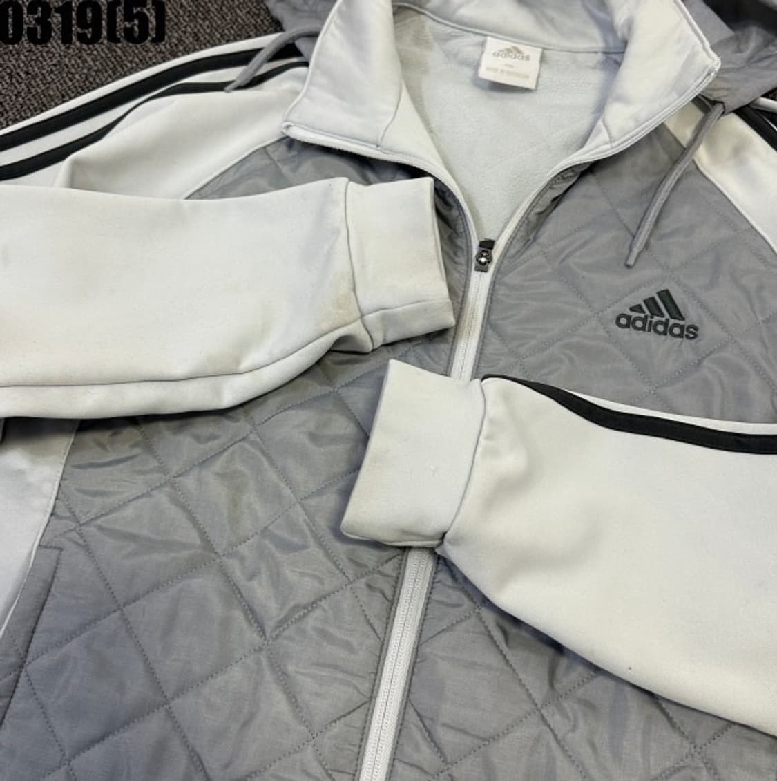 (오늘까지 안팔리면 지움)아디다스 퀄팅 트랙탑 후드집업 져지  상품이미지3