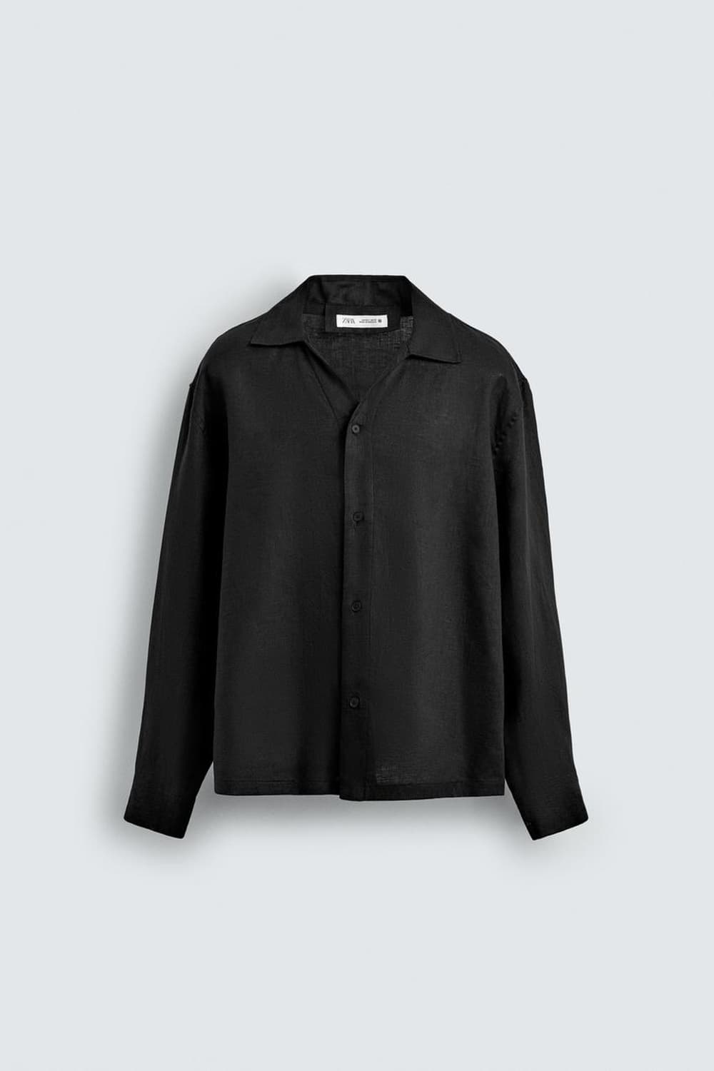 자라 ZARA 블랙 린넨 셔츠 상품이미지2