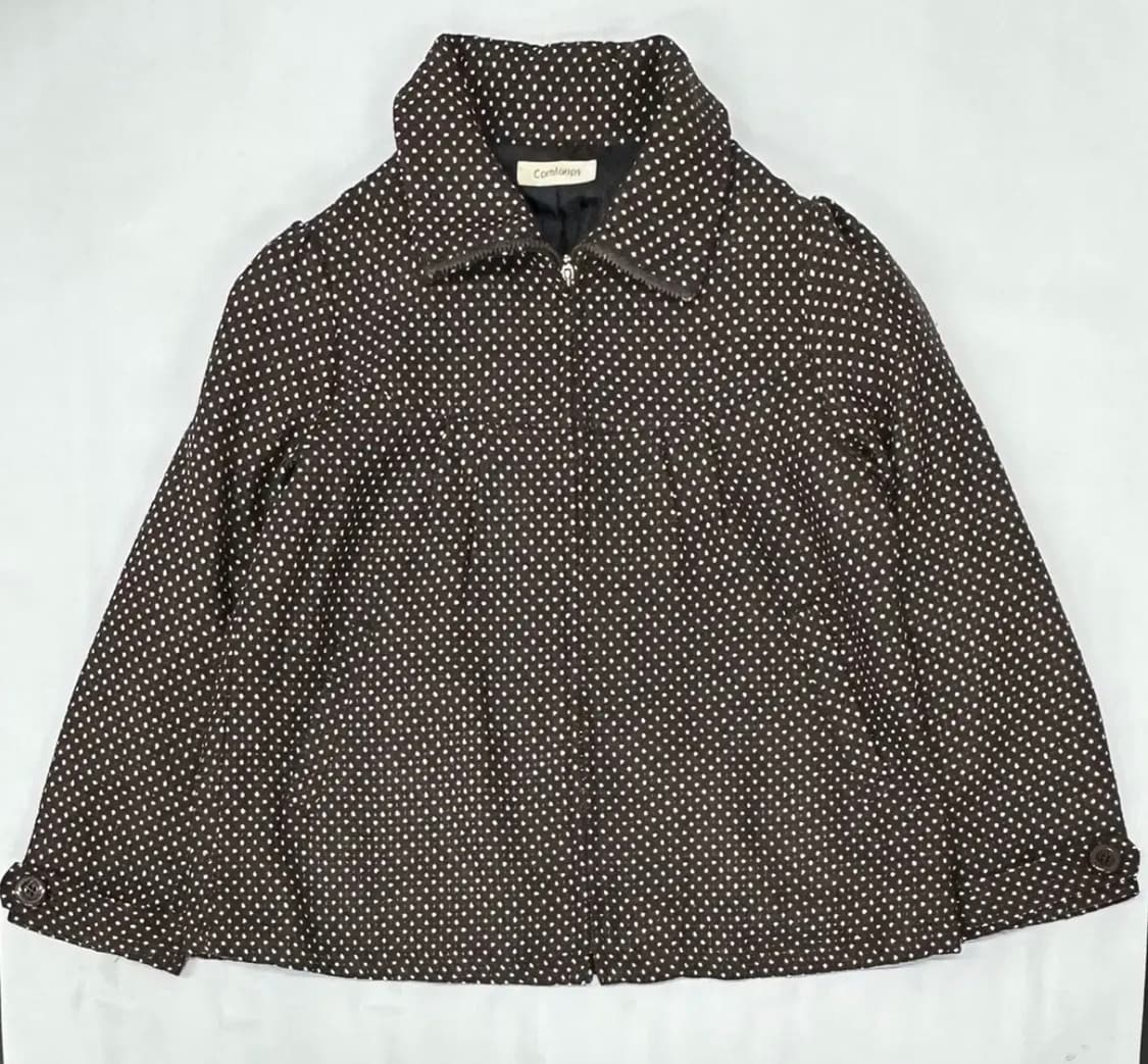 🧸쇼콜라의 도트 마계 데이트룩 코디세트🧸 도트 브라운 니트 미디스커트 상품이미지2