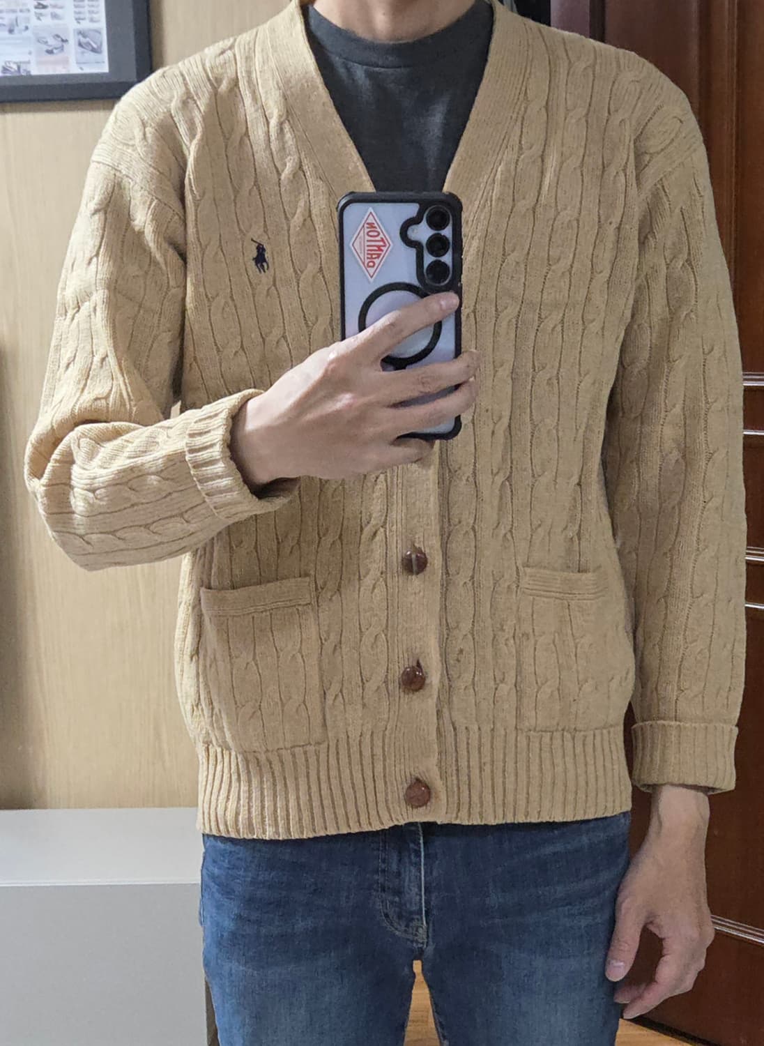 (착샷) 폴로 랄프로렌 가디건 케이블 코튼 상품이미지8
